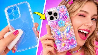 ¡TU TELÉFONO LUCIRÁ INCREÍBLE! 📲✨ Fundas DIY caseras y hacks de celular por 123 GO! GOLD