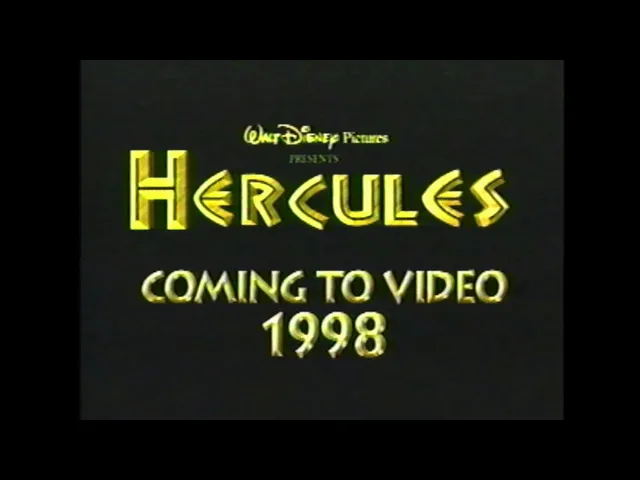 Hercules - 1998 VHS Trailer