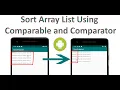 Android Studio Sort Array Lists Using Comparable and Comparator interfaces