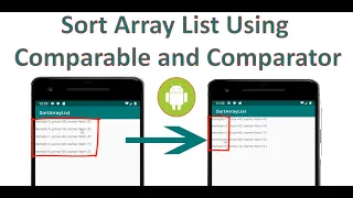 Android Studio Sort Array Lists Using Comparable and Comparator interfaces