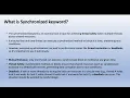Threads Part-6 What is Synchronized in thread multithreading JAVA