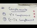 r s and r-1 s Complement in hindi Complete Number System in hindi 2023
