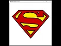 Better Superman Logo - Python Turtle Graphics Drawing