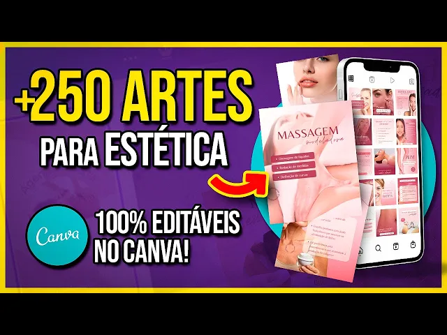 Download MP3 🔴Pacote de Artes para Estética: Mais de 250 Posts Editáveis no Canva - Artes para Estética