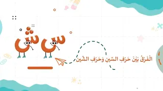 الفرق بين  السين والشين  س   ش       ننطق الحرف بالعربية للأطفال دندنها
