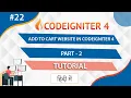 Add To Cart Website in Codeigniter 4 Part 2 Codeigniter 4 Tutorial For Beginners in Hindi