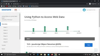 Using Python to Access Web Data Week 3 Quiz Answer Coursera