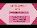 NPTEL Fundamentals of object oriented programming ASSIGNMENT 2 ANSWERS Week 2 JAN 2026