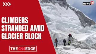 everest route blocked by massive serac over hundreds of climbers stranded at base camp n18g
