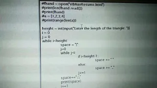 How to print equilateral triangle using python on