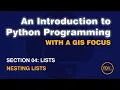 0404 Lists Nested Lists from An Introduction to Python Programming with a GIS Focus