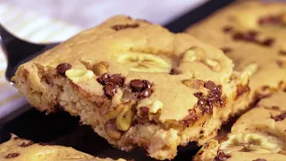 Sheet Pan Recipe Banana-Nut Chocolate Chip Pancakes