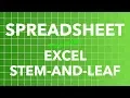 Spreadsheet Excel Stem and Leaf Plot
