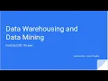 Data Warehousing and Data Mining Syllabus and Introduction