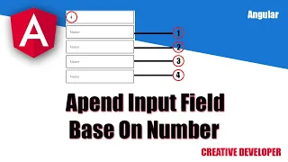 Append New Input Field Base On Number Angular Angular Tutorial Angular Course Web Design