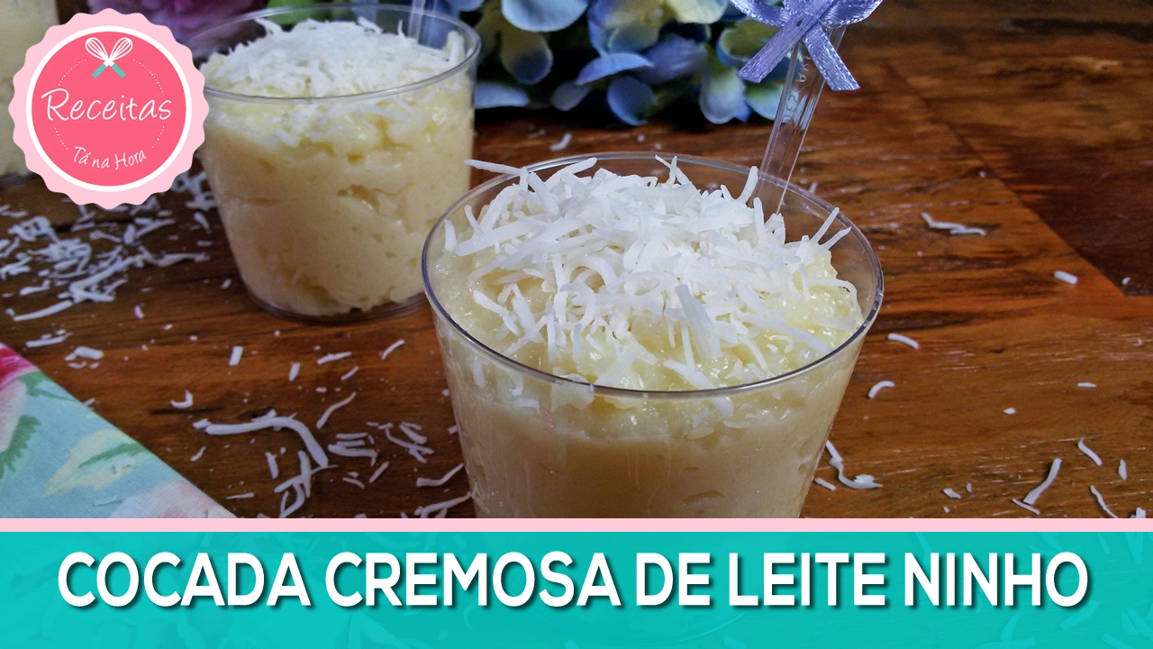 COMO FAZER COCADA CREMOSA COM LEITE NINHO E LEITE CONDENSADO! RECEITAS TÁ NA HORA #45