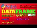 Lambda map apply applymap Functions used in Pandas Dataframe Difference between map applymap