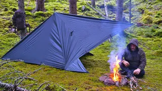 BEST TARP SETUP EVER - Bushcraft and Camping Trip