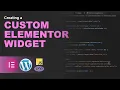 Creating a custom elementor widget with PHP and Javascript