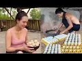 Download Lagu A Girl's Country Life. Boyfriend Collects Eggs and Brings Them for Better Affection