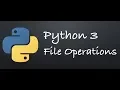 Python 3 - Files