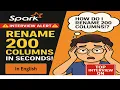 Rename multiple Columns in PySpark with 1 Line of code