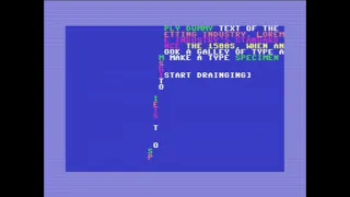 Commodore 64 - Screen Draining Effect Assembly code Drop-down Petscii