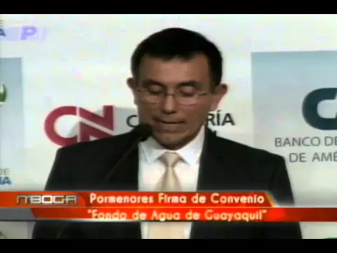 Pormenores firma de convenio fondo de agua de Guayaquil