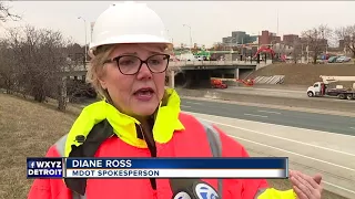I-75 southbound lanes closed while crews repair damaged bridge near I-94