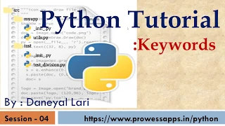 Python Tutorial for Beginners Keywords in Python