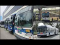 BUSES AND TRAINS OF NEW JERSEY TRANSIT AND MTA - NEW YORK CITY TRANSIT