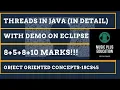 Threads in Java In Detail Step by step Definition and Two ways to create Thread OOC 18CS45