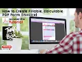 How to Create Fillable Calculable PDF Form Invoice