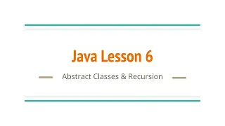 Advanced Java Lesson 6
