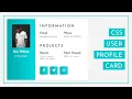 How to create the User Profile Card Using HTML and CSS