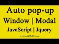 Automatically open popup window modal on page load