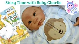 book reading with baby charlie just you and me by sam mcbratney buterfly cuties