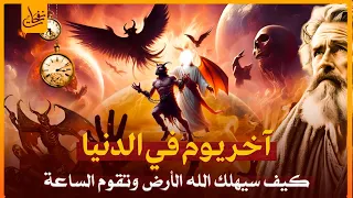 قصة النهاية اخر ايام الدنيا والنفخ فى الصور وعلى من تقوم الساعة ومن أول شخص يصعق من النفخة ويموت 