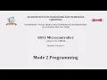 8051 Microcontroller L4 4 - Mode 2 Programming 18EC46 VTU Syllabus SECAB I E T