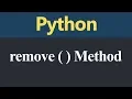 remove Method in Python Hindi