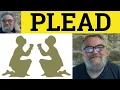 Plead Meaning - Plead Examples