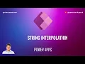What is String Interpolation in Microsoft Power Apps