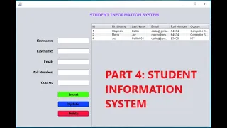 Part 4 Student information system Student Management System in java netbeans and mysql