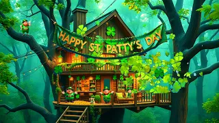 🍀🎶Festive St. Patrick’s Day Ambience | Leprechaun Treehouse in Lush Green Forest& Irish Song Mix! 🌲🎩