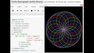Circle Spirograph in Python turtle library