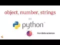 object number strings in python - Tutorial 3