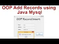 OOP Add Records using java mysql