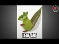 Leaf Art Squirrel Easy Animal making using Leaves Squirrel from Leaves Leaf Art Simple