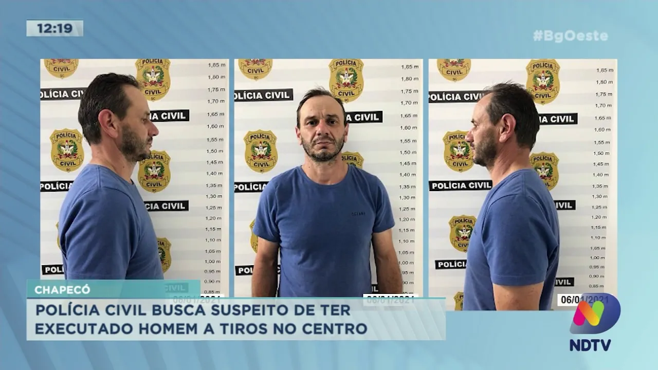 Chapecó: Polícia Civil busca suspeito de ter executado homem a tiros