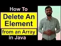 How to Delete An Element From An Array In Java Hindi